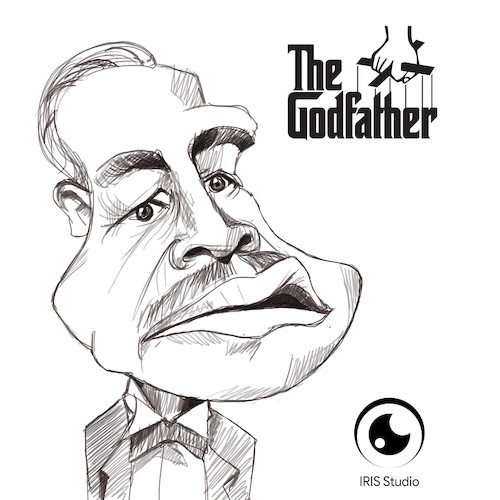 Cartoon: caricature of godfather (medium) by Gamika tagged caricature,of,godfather