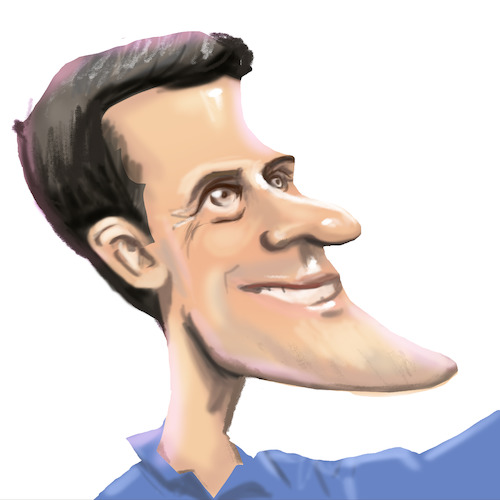 Cartoon: caricature of Novak Djokovic (medium) by Gamika tagged caricature,of,novak,djokovic