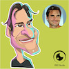 Cartoon: caricature of roger federer (small) by Gamika tagged caricature,of,roger,federer