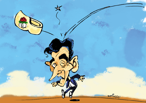 Cartoon: Schlappe für Sarkozy! (medium) by Kringe tagged hollande,sarkozy,frankreich,präsidentschaftswahl,wahl,präsident,hollande,sarkozy,frankreich,präsidentschaftswahl,wahl,präsident