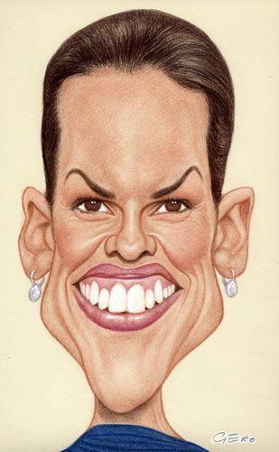 Cartoon: Hillary Swank (medium) by Gero tagged caricature