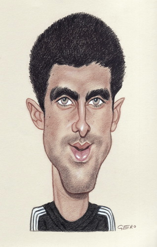 Cartoon: Novak Djokovic (medium) by Gero tagged caricature