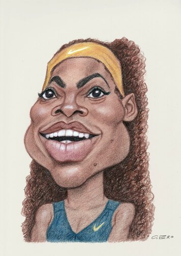 Cartoon: Serena Williams (medium) by Gero tagged caricature
