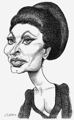 Cartoon: Sophia Loren (medium) by Gero tagged caricature