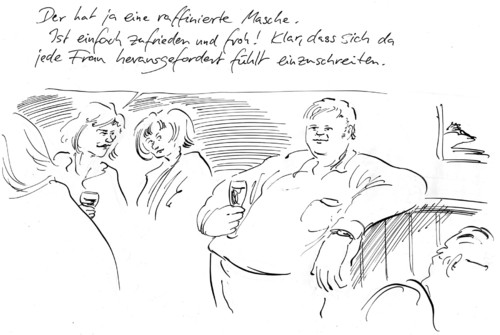 Cartoon: Attraktivität (medium) by Bernd Zeller tagged masche