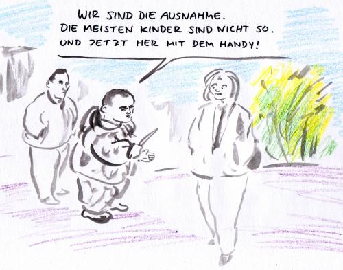 Cartoon: Einzelfall (medium) by Bernd Zeller tagged jugendkriminalität,raub