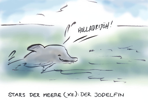 Cartoon: Meerstar (medium) by Bernd Zeller tagged delphine