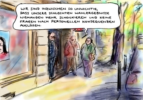 Cartoon: SPD im Chancenmodus (medium) by Bernd Zeller tagged spd