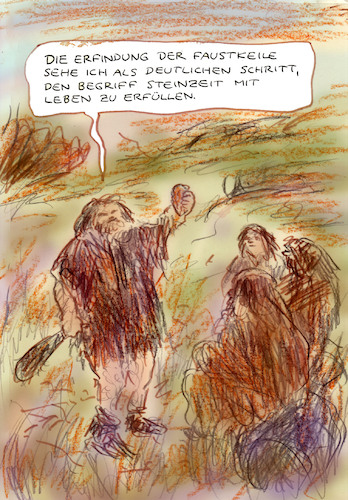 Cartoon: Steinzeit (medium) by Bernd Zeller tagged politiker
