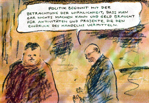 Cartoon: unverdrossen (medium) by Bernd Zeller tagged politiker
