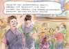 Cartoon: Verunsicherte Kindergartentanten (small) by Bernd Zeller tagged politische,erzeihung