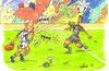 Cartoon: Final battle (small) by Nebojsa Djuran tagged zinedine,zidane,marco,materazzi,soccer,football,worldchampionship,fight