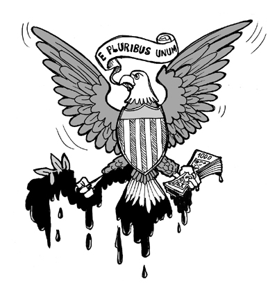 Cartoon: american eagle (medium) by Nenad Vitas tagged america,business