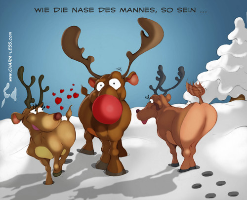 Cartoon: Rudolf das Renntier (medium) by Charmless tagged rudolf,renntier,weihnachten
