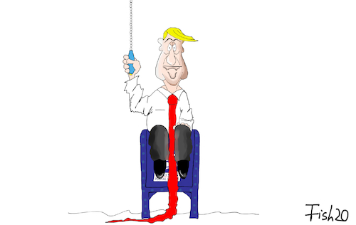 Cartoon: Trump gegen Briefwahl (medium) by Fish tagged usa,trump,briefwahl,united,states,post,services,briefzustellung,demokratie,wahlen,präsidentschaftswahlen