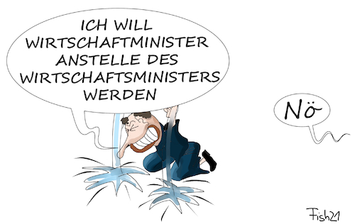 Cartoon: Wirtschaftsminister (medium) by Fish tagged merz,friedrich,cdu,merkel,laschet,armin,wahl,vorsitzender,kanzler,kanzlerkandidat,schlechter,verlierer