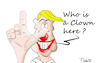 Cartoon: TV-Duell Biden Trump (small) by Fish tagged usa,wahlkampf,duell,clown,biden,trump
