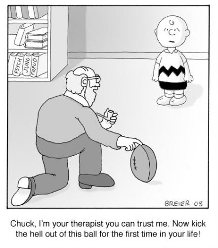 Cartoon: Chuck Therapy (medium) by noodles tagged charlie,brown,therapy,football