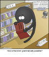 Cartoon: Comma (small) by noodles tagged grammar,sex,comma,bookstore,kama,sutra