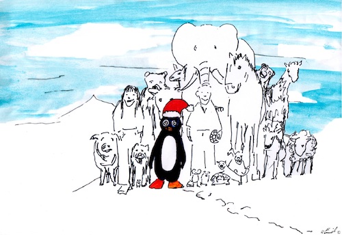 Cartoon: Die erdachten Freunde (medium) by Stefan von Emmerich tagged pinguin