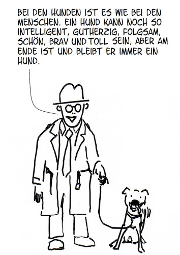 Cartoon: Ein Hund bleibt ein Hund (medium) by Stefan von Emmerich tagged menschmenschlichkeit,fehler,ein,hund