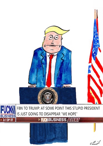 Cartoon: F Business (medium) by Stefan von Emmerich tagged vote,him,away,donald,trump,dump,president,america,the,liar,tweets,tonight