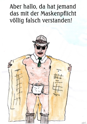 Cartoon: Maskenpflicht (medium) by Stefan von Emmerich tagged corona,mundschutz,virus,schutz
