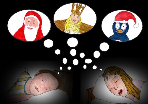 Cartoon: Sie träumten (medium) by Stefan von Emmerich tagged weihnachten