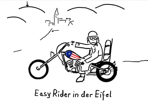 Cartoon: Wind in den Haaren (medium) by Stefan von Emmerich tagged easy,rider