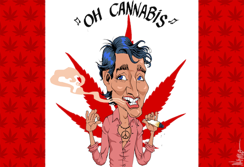Cartoon: Oh Cannabis (medium) by NEM0 tagged justin,trudeau,canada,mari,marijuana,pot,hemp,dope,legalization,cannabis,act,bill,c45,legalize,grow,smoke,weed,high,recreational,medicinal,ottawa,pm,prime,minister,war,on,drugs,canadian,nem0,justin,trudeau,canada,mari,marijuana,pot,hemp,dope,legalization,cannabis,act,bill,c45,legalize,grow,smoke,weed,high,recreational,medicinal,ottawa,pm,prime,minister,war,on,drugs,canadian,nem0