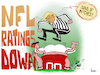 Cartoon: NFL Ratings Down (small) by NEM0 tagged nfl national football league ratings donald trump refree patriotic unpatriotic disrespect flag us usa nemo nem0