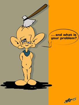 Cartoon: what is your problem (medium) by nukem empire tagged comic,graffiti
