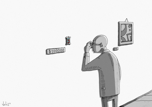 Cartoon: Art (medium) by julianloa tagged modern,art,money,snob,trend