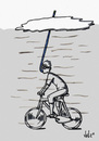 Cartoon: Biking in Madrid (small) by julianloa tagged bike smog contamination madrid smoke cars scuba diving