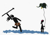 Cartoon: Hunter (small) by julianloa tagged hunter,elephant,child,baloon,hunting