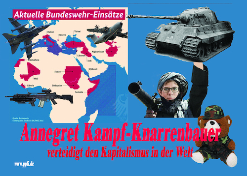 Cartoon: Annegret Kampf-Knarrenbauer (medium) by Kucki tagged kamp,karrenbauer,militär