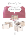 Cartoon: Kistenyoga (small) by Koppelredder tagged kisten,kartons,umzugskartons,yoga,ruhe,mitte,ausgeglichenheit,gleichgewicht,leere