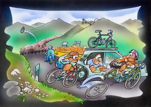 Cartoon: bike race (medium) by HSB-Cartoon tagged bike,race,sport,tour,de,france