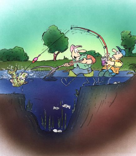 Cartoon: Cartoon Angeln (medium) by HSB-Cartoon tagged angeln,,angeln,teich,see,fischen,fisch,netz,rute,haken,köder,kescher,fangen