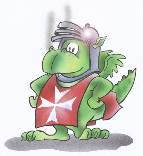 Cartoon: dragon (medium) by HSB-Cartoon tagged drache,dragon,fire,feuer,knight,rittercartoon,caricature,karikatur