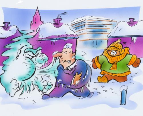 Cartoon: frosty (medium) by HSB-Cartoon tagged frosty,frost,chilblain,snow,winter,cold,kalt,kälte,eis,eiszapfen,frieren,erfroren,winter,jahreszeit,wetter,klima,klimawandel