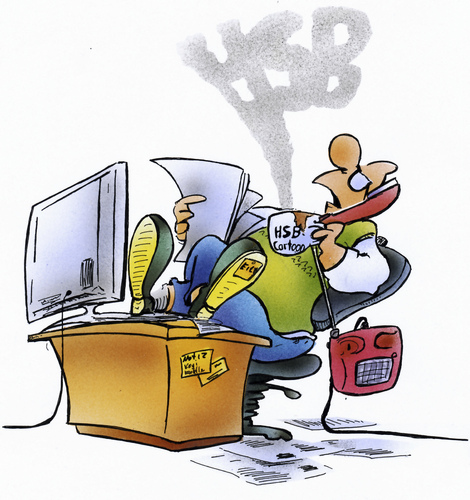 Cartoon: lets have a break (medium) by HSB-Cartoon tagged break,pause,office,büro,coffee,kaffee,cartoon,motiv,caricature,karikatur,airbrush