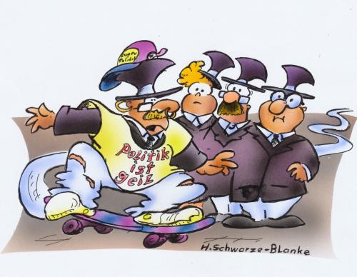 Cartoon: politik for teens (medium) by HSB-Cartoon tagged politik,teens,skater