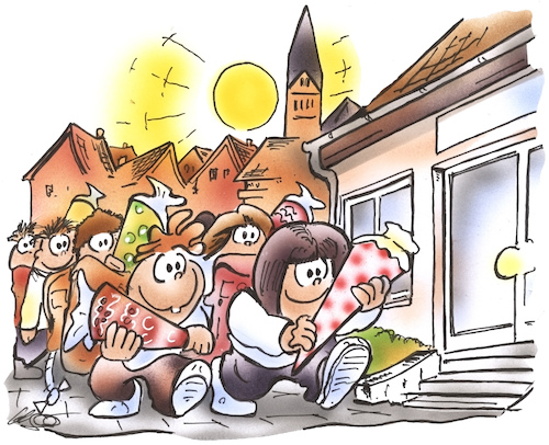 Cartoon: Schulstart (medium) by HSB-Cartoon tagged schule,schulstart,schulbeginn,grundschule,grundschüler,schultüte,kinder,leher,lehrpersonal,klassenlehrerin,schulklasse,erstklässler,schulhof,schulleben,schulalltag,kids,schulgebäude,lehrplan,schule,schulstart,schulbeginn,grundschule,grundschüler,schultüte,kinder,leher,lehrpersonal,klassenlehrerin,schulklasse,erstklässler,schulhof,schulleben,schulalltag,kids,schulgebäude,lehrplan