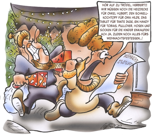 Cartoon: Weihnachtseinkäufe (medium) by HSB-Cartoon tagged weihnachten,weihnachtsstress,einkaufen,shoppen,xmas,weihnachtsmarkt,wunsczettel,einkaufzettel,weihnachtsgeschenk,karikatur,einkaufsbummel,geschenkeliste,verpackung,advent,lastminute,kaufhaus,weihnachten,weihnachtsstress,einkaufen,shoppen,xmas,weihnachtsmarkt,wunsczettel,einkaufzettel,weihnachtsgeschenk,karikatur,einkaufsbummel,geschenkeliste,verpackung,advent,lastminute,kaufhaus