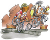 Cartoon: biker (small) by HSB-Cartoon tagged biker,bike,bicycle,bicyclepathrad,radfahrer,farrad,fahrradfahrer,fahrradfahrerin,radweg,strass,traffic,verkehr,straßenverkehr,sport,freizeit,freetime,cartoon