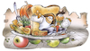 Cartoon: Essen auf Räder (small) by HSB-Cartoon tagged gesundes,essen,mittag,mittagstisch,mensa,karikatur,schulessen,mensaessen,schule,schüler,übertagverpflegung,obst,gemüse,cartoon,kinder,schulzeit,teller,cartoonist,illustration,brot,übermittagbetreuung