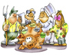 Cartoon: Lebensmittelwerbung (small) by HSB-Cartoon tagged fleisch,schwein,schweine,schweinefleisch,bauer,metzger,schlachter,ökologie,regionalprodukt,lebensmittel,pork,natur,fleischtheke,werbung,werbemittel,werbefachmann,werbefachfrau,lebensmittelwerbung,karikatur