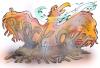 Cartoon: phoenix from the ashes (small) by HSB-Cartoon tagged music,show,festival,bird,phoenix,ash