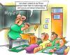 Cartoon: Schweingrippe (small) by HSB-Cartoon tagged schweinegrippe,schule,unterricht,lehrer,erkältung